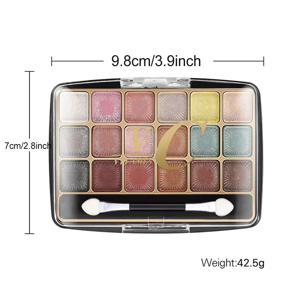 16 Farben schimmern Lidschatten Palette Erdton glänzend perlmutt farbene Augen platte wasserdicht Erd farbe Make-up-Tool Frauen