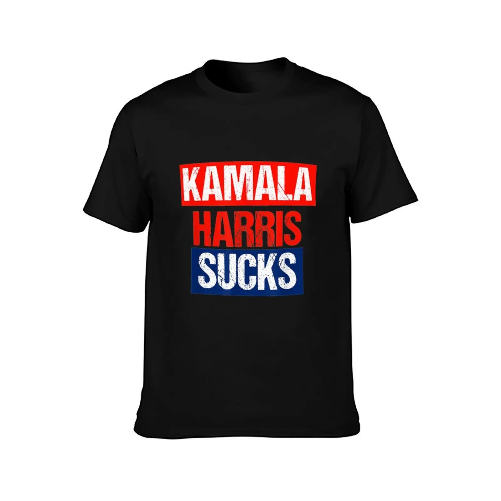 Kamala Harris Sucks Anti Kamala T-Shirt Summer Casual Cotton Tee Oversized Streetwear Tops Vintage Graphic Print 100% Cotton