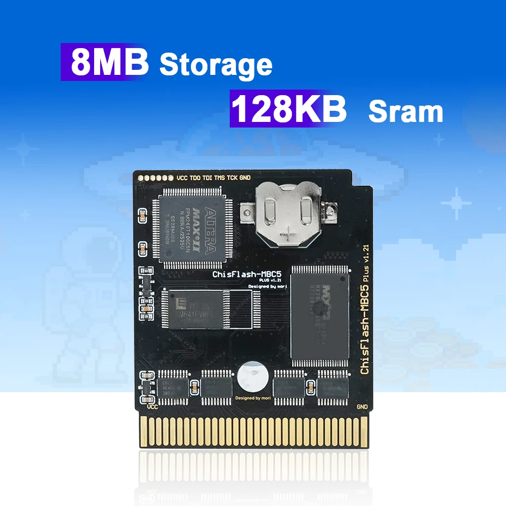 ChisFlash V1.21 قابل لإعادة الكتابة GB/GBC MBC5 Plus تخزين 8 ميجابايت 128 كيلو بايت SRAM متوافق مع سلسلة GB/GBC #6