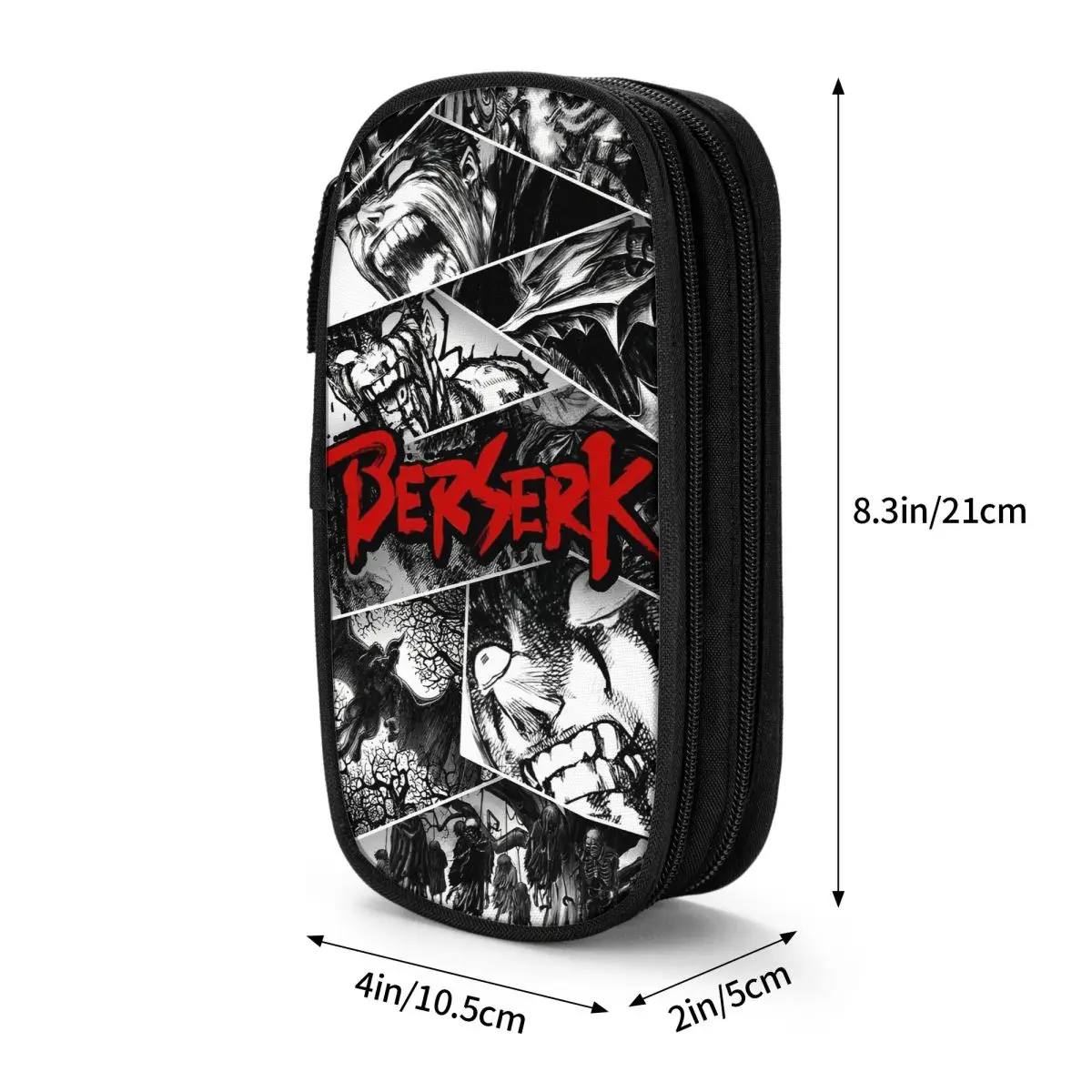 أنيمي Berserk Guts مقلمة اليابانية الهزلية قماش قلم رصاص الحقيبة أطفال كول جامعة مدرسة مقلمة منظم قرطاسية #2