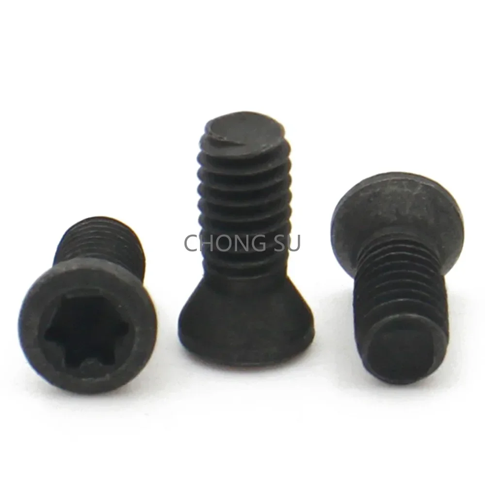 Zwart Carbon M1.6 M1.8 M2 M2.2 M2.5 M3 M3.5 M4 M5 M6 CNC Insert Torx Schroef voor Vervangt Carbide Wisselplaten CNC Draaibank Gereedschap houder