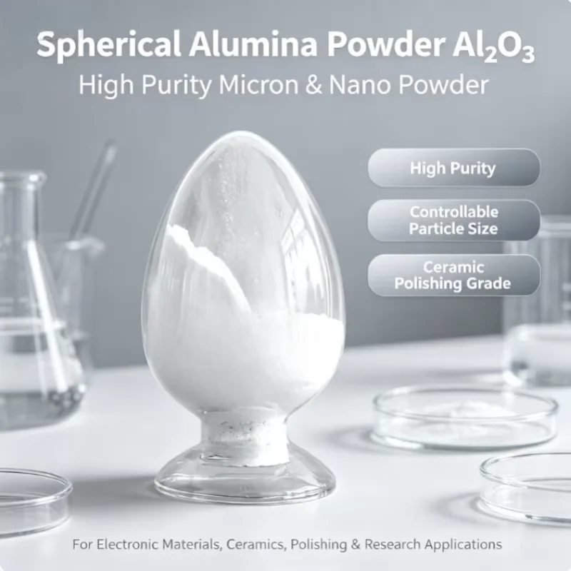 Spherical Alumina Powder Al₂O₃, High Purity Micron & Nano Alumina Powder, Ceramic Polishing Powder for Industrial & Research Use