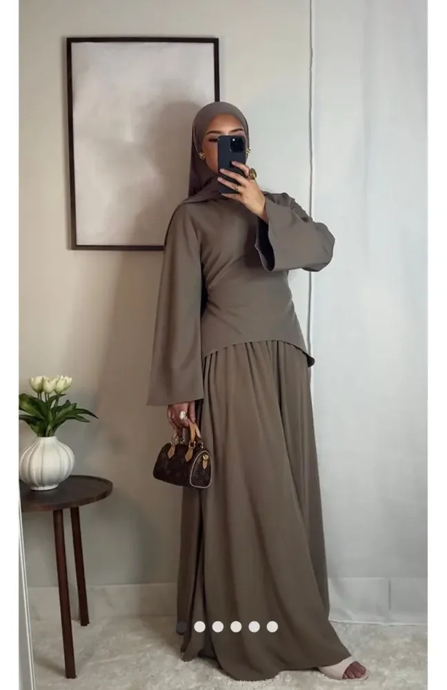 فستان سهرة إسلامي أنيق مخصص برقبة عالية وأكمام طويلة ثوب مسائي خط طول الأرض فساتين الحفلات الرسمية 2025