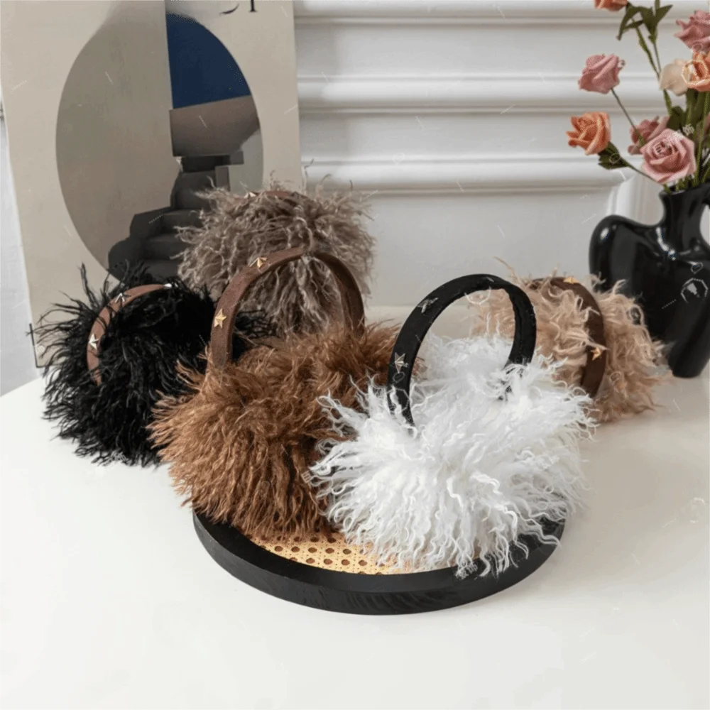 Paraorecchie pieghevoli caldi invernali Protezione dal freddo Scaldini per orecchie pieghevoli addensati Antigelo Paraorecchie in pelliccia sintetica per donna Uomo Outdoor