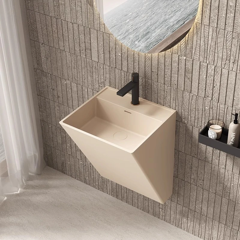 Wall-mounted artificial stone wash basin, toilet, bathroom, face wash, integrated column basin