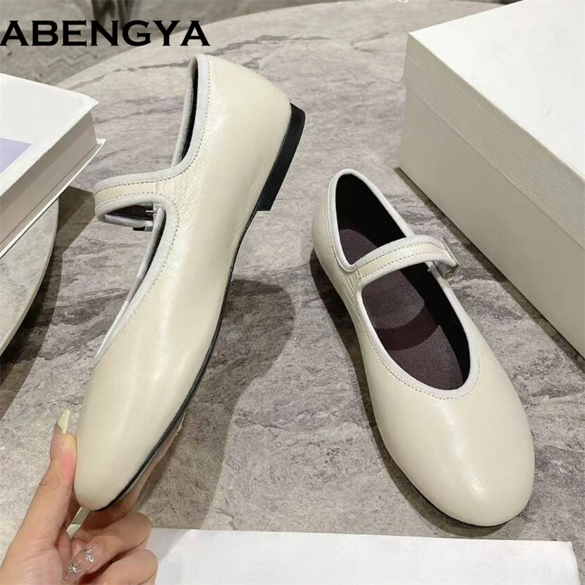 

ABENGYA Spring Horsehair Loafers Women's Slip On Flat Dress Shoes For Women Ballet Flats Woman's Shoes Mules
