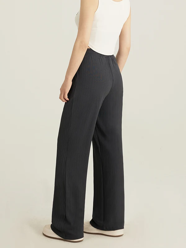 Pantalon décontracté à jambe droite taille haute COFEIPARD pour femmes, pantalon de yoga d'automne, pantalon de sport, pantalon long ample à jambes larges