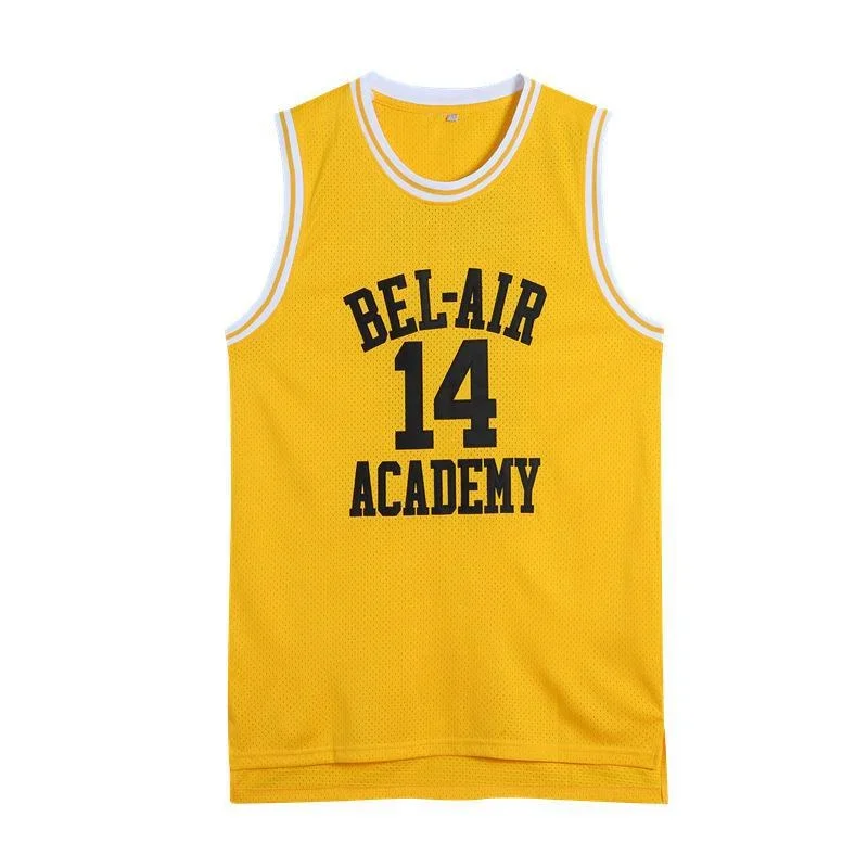 LangMaoMovie BEL-AIR ACADEMY SMITH #14 BANKS #25 Basketball Jersey Sports Shirt Breathable Quick Drying Tops LOGO Sewing Embroid