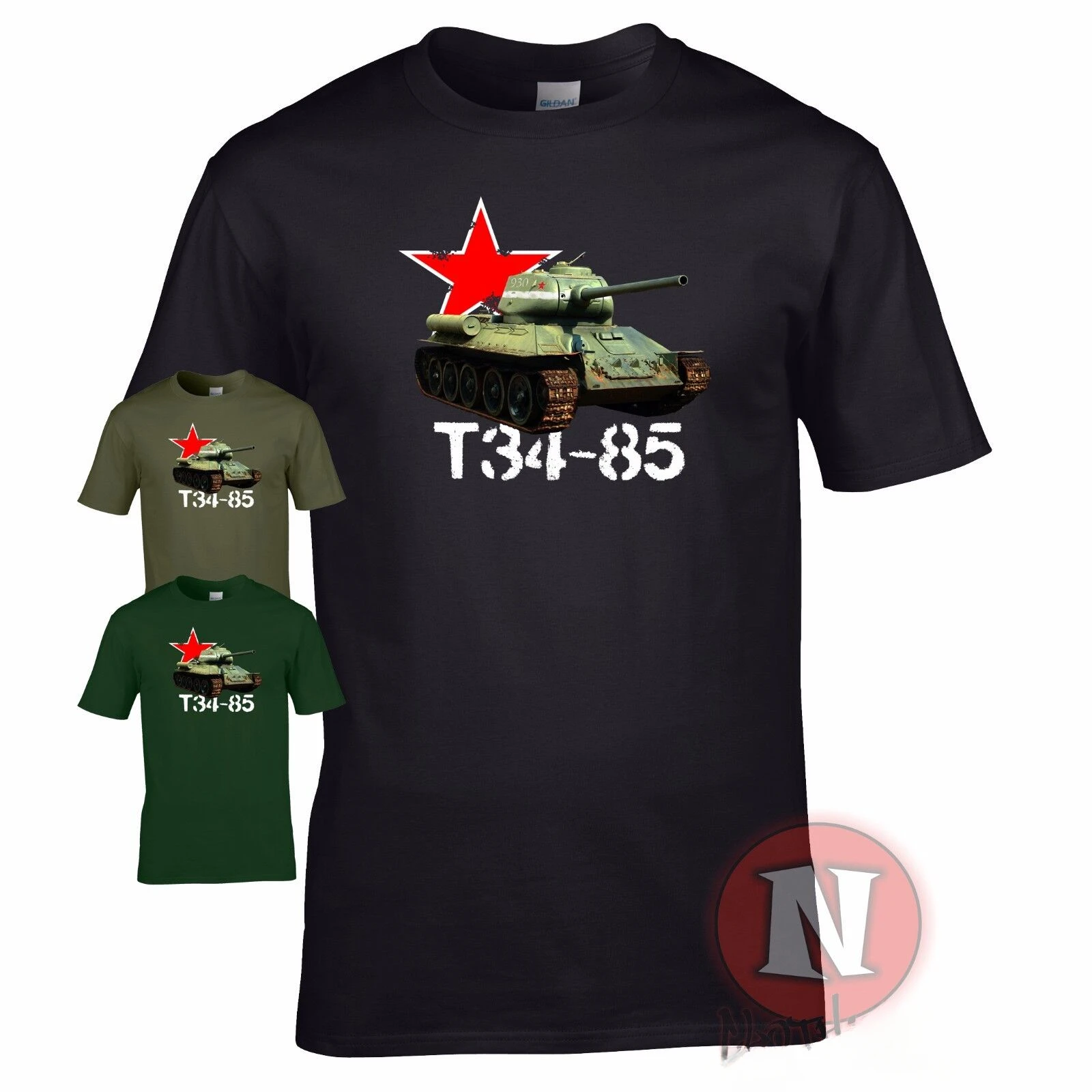 

Russian T34-85 Tank WW2 Military Armour World of War Tanks T-Shirt