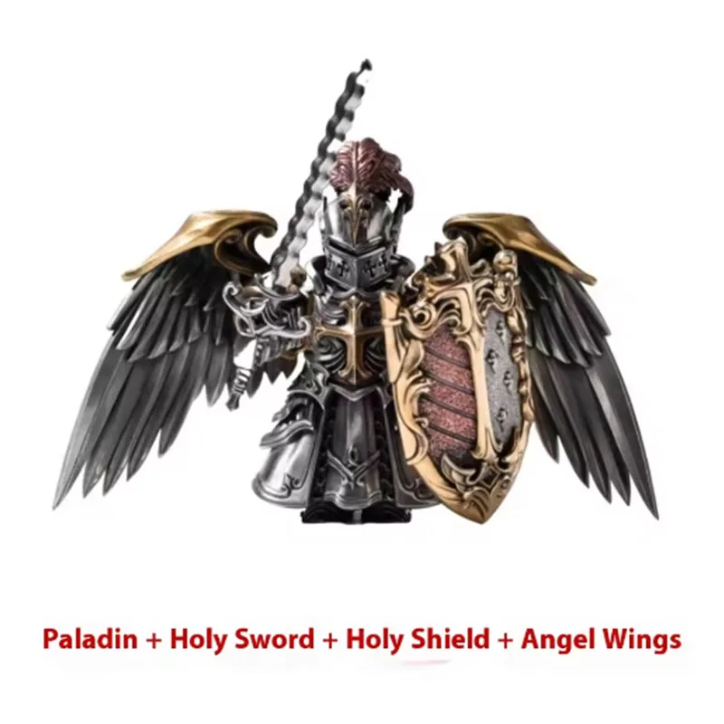 Black Knight Paladin Adjudicator Crusaders Magnetic Detachable Metal Figurine Desktop Decoration Copper Handle Figurine Cultural image 3