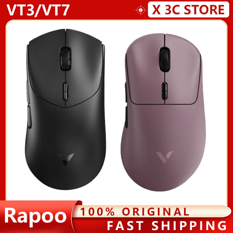 

Беспроводная мышь Rapoo VT7 VT3, второе поколение, 45000 точек на дюйм, 3398/3950, двойной 8K, 750IPS, 120 миллионов раз, Rapber, индивидуальное световое движение