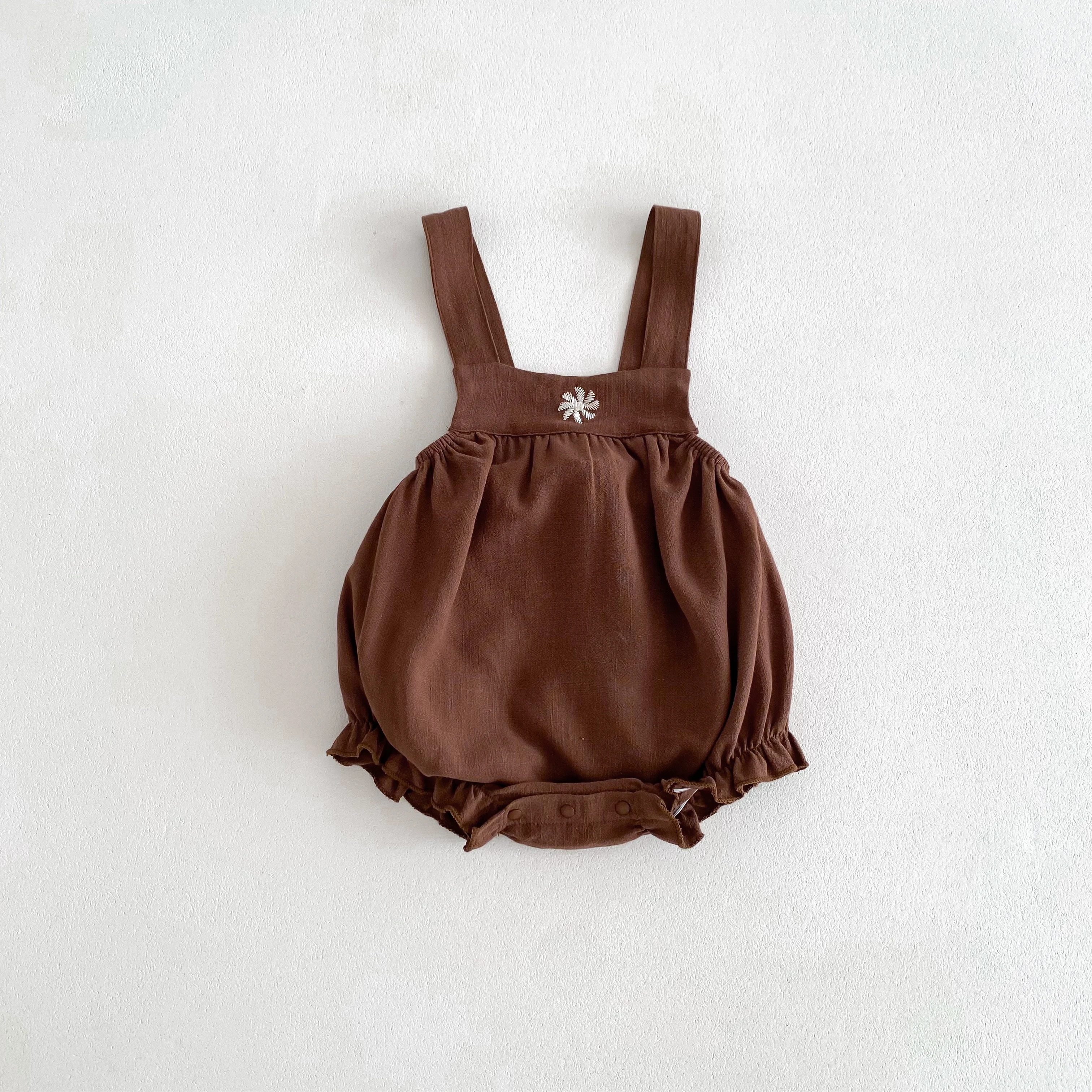 2026 New Style Baby Hoodie Pants Poo-Poo Pants Korean Version Girls' Embroidered Belted Pants Baby Suit