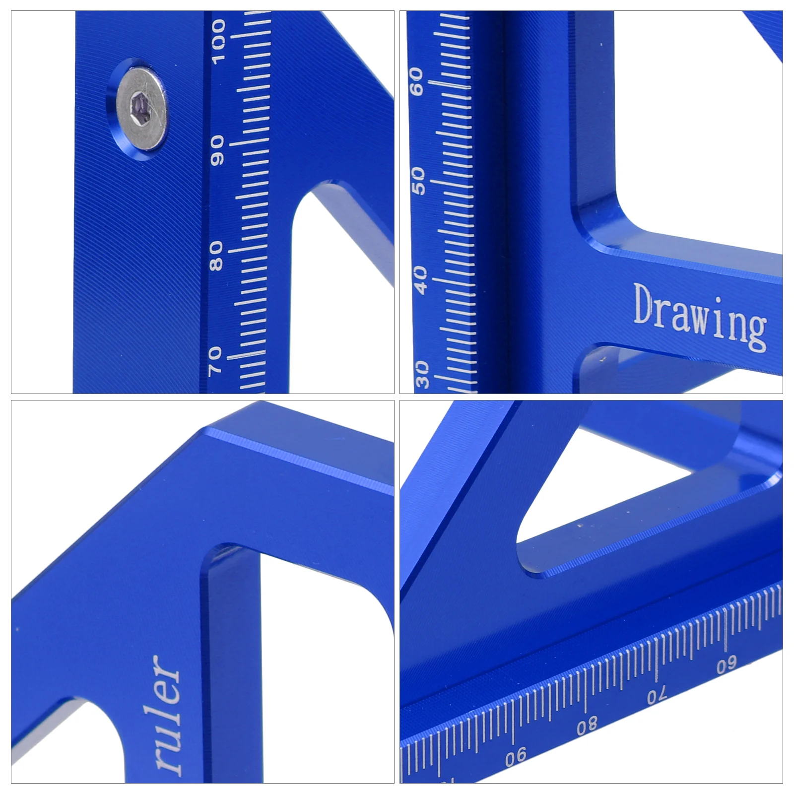 

Aluminum Alloy 45 90 Degree Triangle Ruler Multifunction Carpenter Measuring Tool Engineer Slide Woodworking Measuring Tools