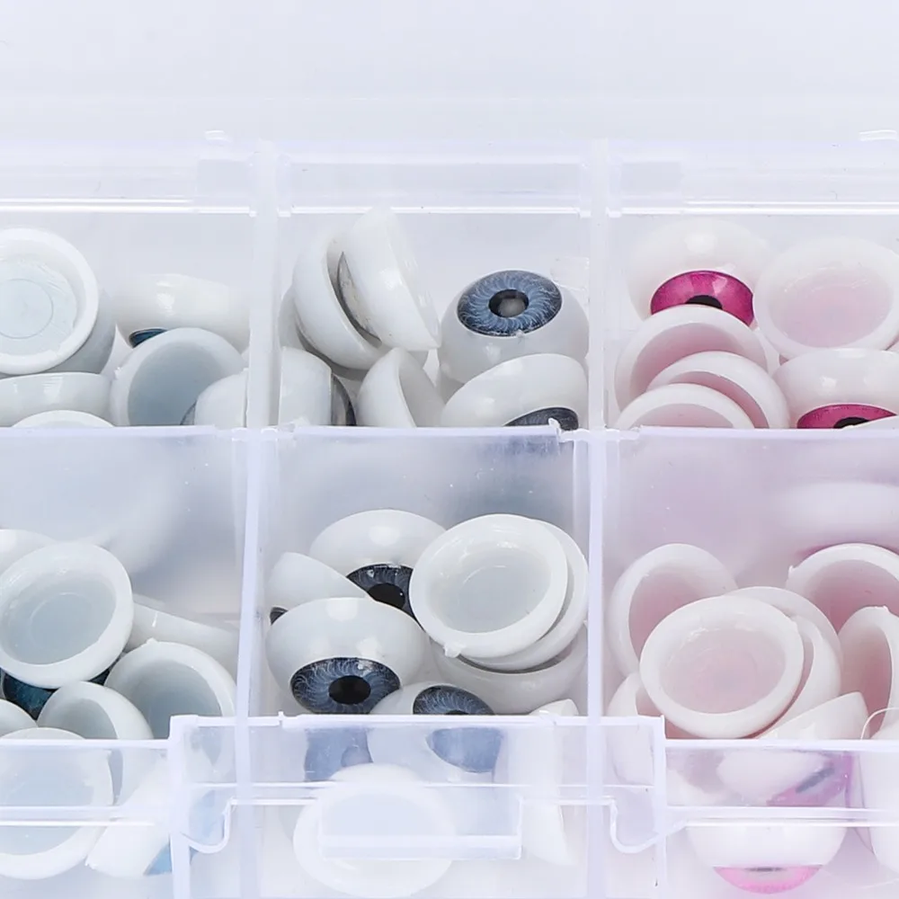 

100pcs Accessories Half Round Eyeballs Colorful Plastic Plastic Eyes Resin DIY Craft Eyes Bear
