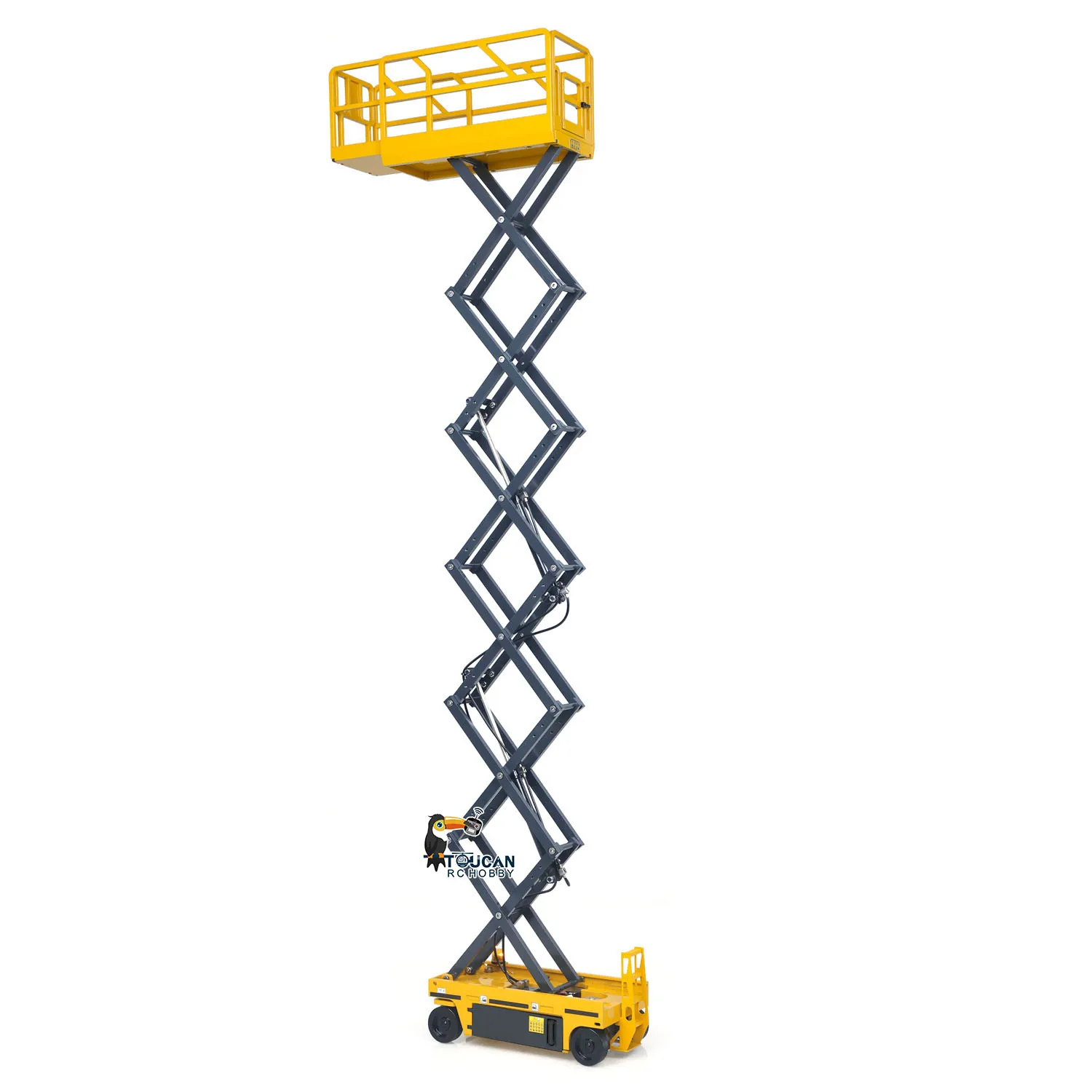 Nieuwe 1:14 RC CUT Metalen Hydraulische Schaarlift Platform Zelfrijdende Waarschuwingslamp Radio Control Industriële Vrachtwagen Auto I6S Radio