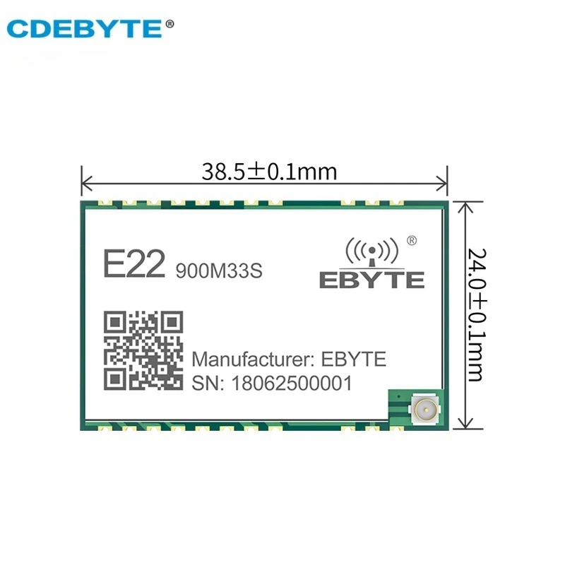 SX1262 LoRa Spread Spectrum Wireless Module CDEBYTE E22-900M33S 868/915MHz 33dBm 16KM SMD SPI Module  High-precision TCXO