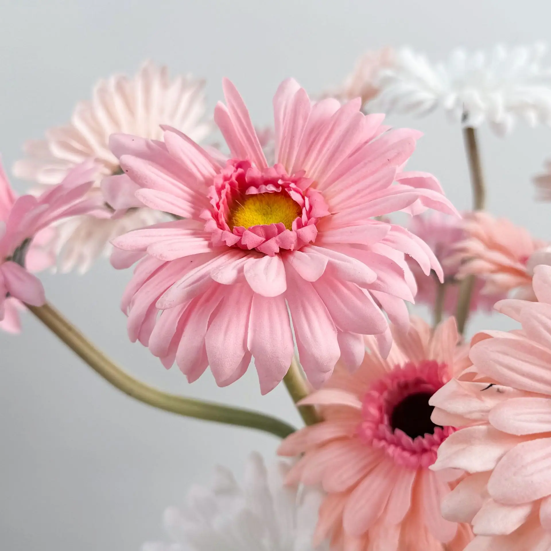 10 Stück Feuchtigkeitsspendende Gerbera Kunstblumen mit Echtem Touch, Gänseblümchen, Brautstrauß, Hochzeitsdekoration, Blumenarrangement, Heimdekoration – Detail 2