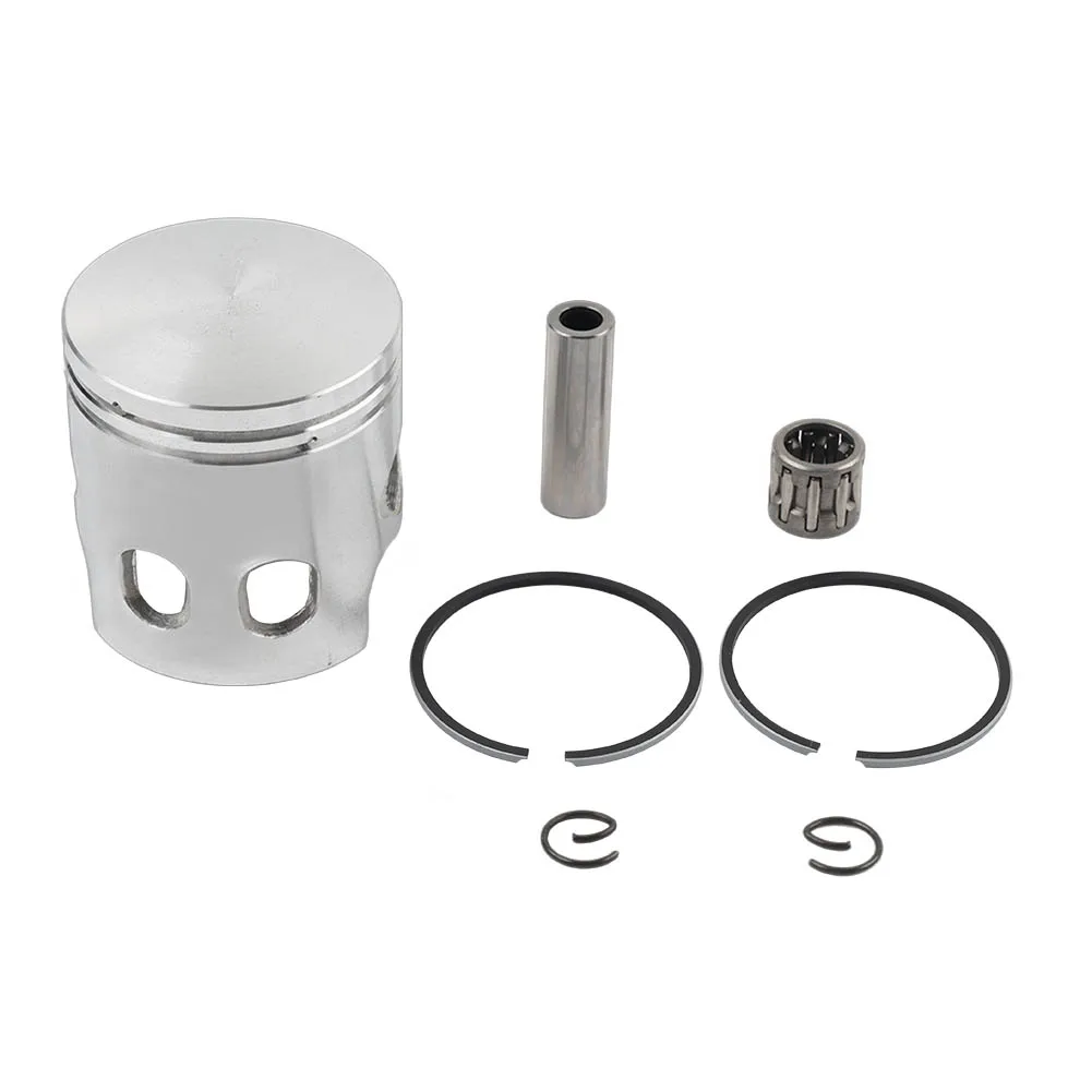 1Set Motorbike 47MM Piston Kit Ring 12MM Pin For Jog 80cc Engine 2-stroke ATV Scooter Steel Silver