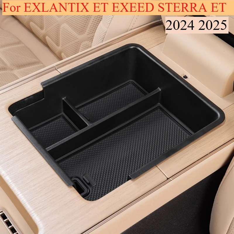 For EXLANTIX ET EXEED STERRA ET 2024 2025 Car Center Console Armrest Storage Box ABS Armrest Organizer Holder Accessories
