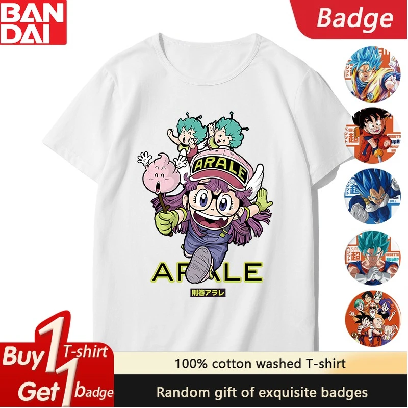 Dragon Ball Sun Wukong Alarai T-shirt Cartoon Pattern Print Couple's Short-sleeved Trendy and Versatile for Both Men and Women
