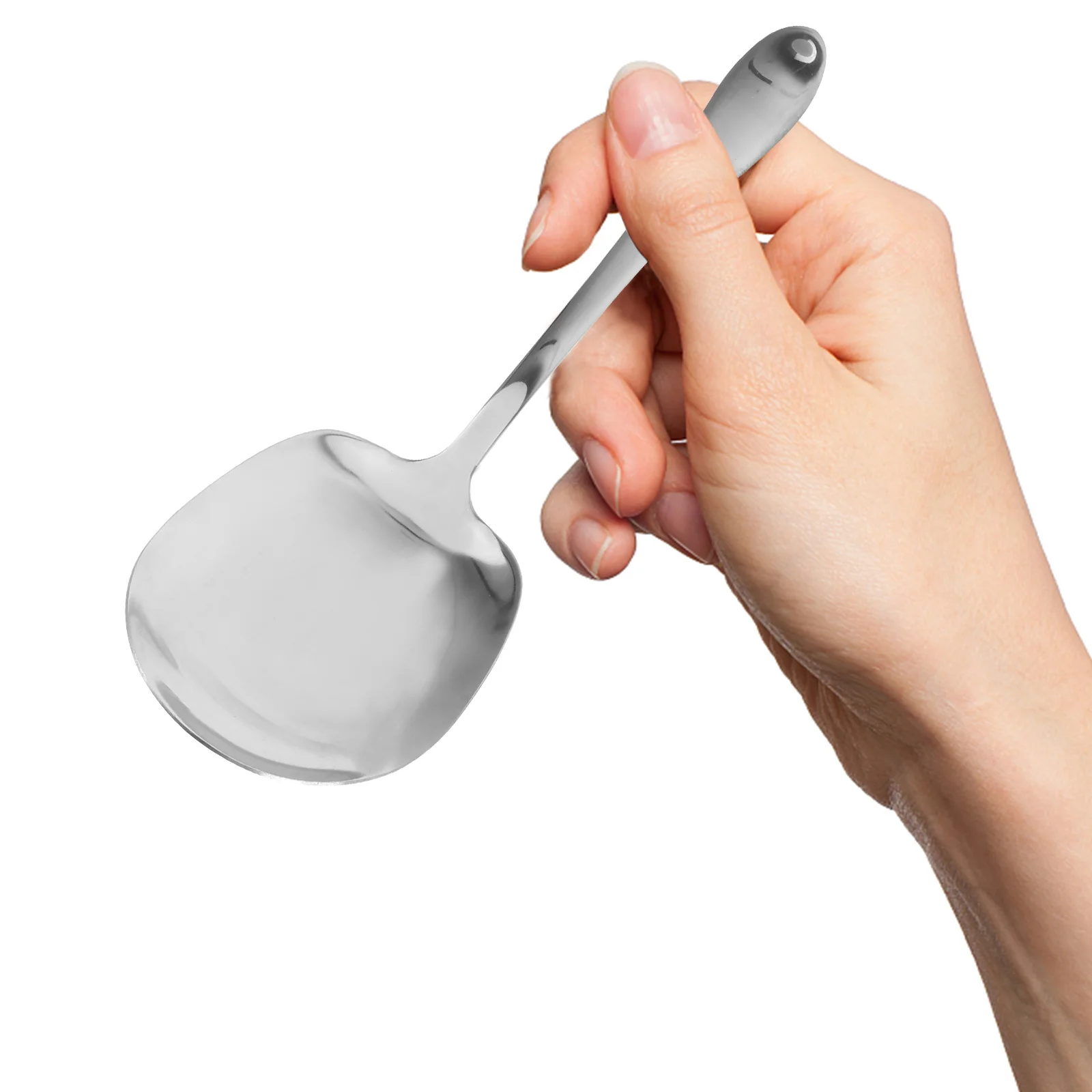 

2pcs Stainless Steel Food Serving Colander Spoon Salad Soup Drainage Tool Western Cuisine Oil Juice Separation Sleek Handle