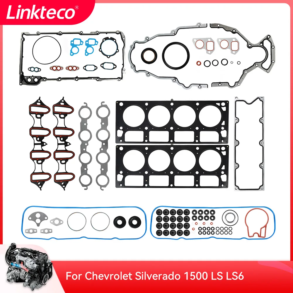 

Linkteco Engine Rebuilding Kits Engine Gasket Set Kit For Chevrolet Silverado 4.8-5.3L LS LS6