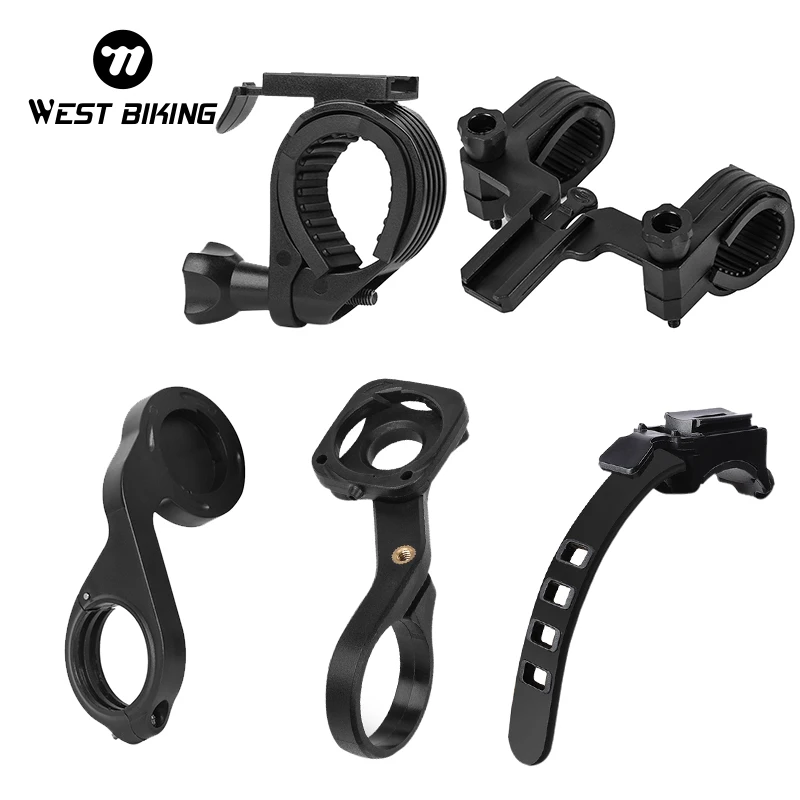 WEST BIKING 4 In 1 Bicycle Light Bracket Mount Bike Computer Mount Bracket Smart Sensor Bike Light Stand Bicycle Accessories