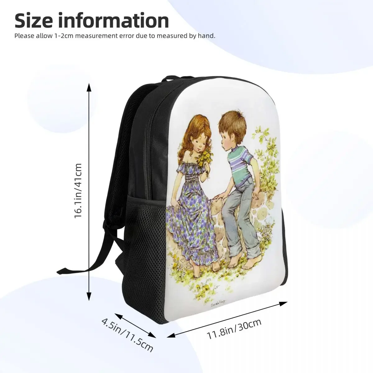 Personalized Sweet Sarah Kay Backpack Men Women Basic Bookbag for College School Bags