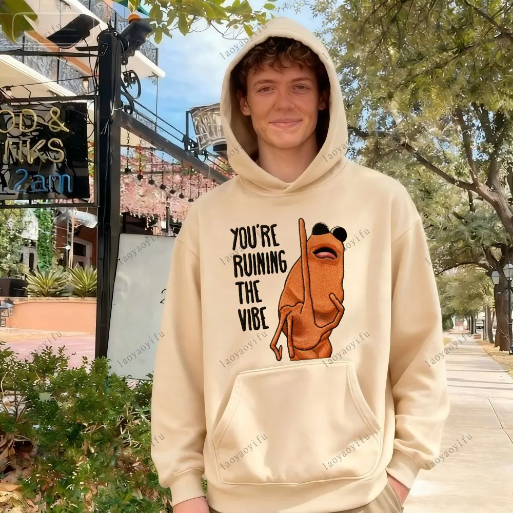 سويت شيرت ماركوس ذا وورم مضحك ميمي برين روت هوديي ملابس رائجة جديدة تصميم مشترك بدلة رياضية بكتف منسدل