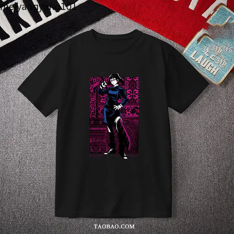 

Jujutsu Kaisen Zenin Maki Anime Cosplay T-shirt Short Sleeve Unisex Men TEE