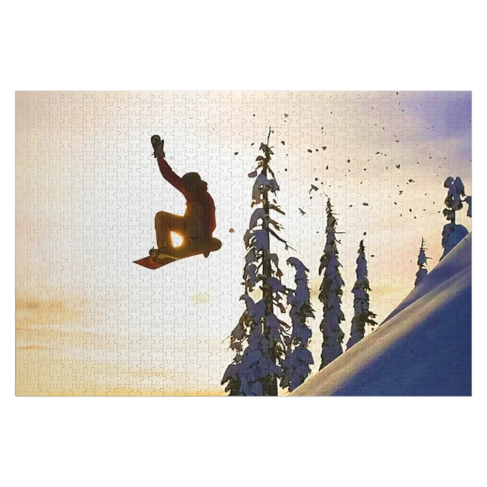 

Snowboard Jump Jigsaw Puzzle Personalised Jigsaw Wood Animals Personalized Child Gift Puzzle