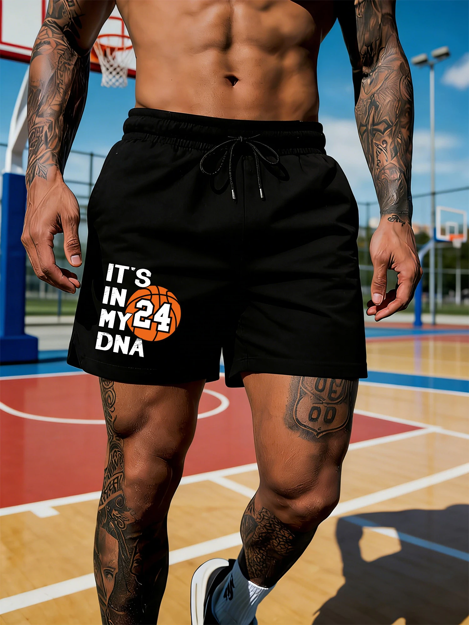 

Мужские летние шорты в стиле ретро с гравировкой "Игра в баскетбол в генах", мягкие спортивные штаны с карманами, унисекс, модная одежда в стиле хип-хоп.