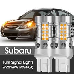 2pcs LED Turn Signal Light Blub Lamp WY21W T20 7440A Canbus For Subaru BRZ Forester Impreza Legacy Levorg Outback Trezia XV