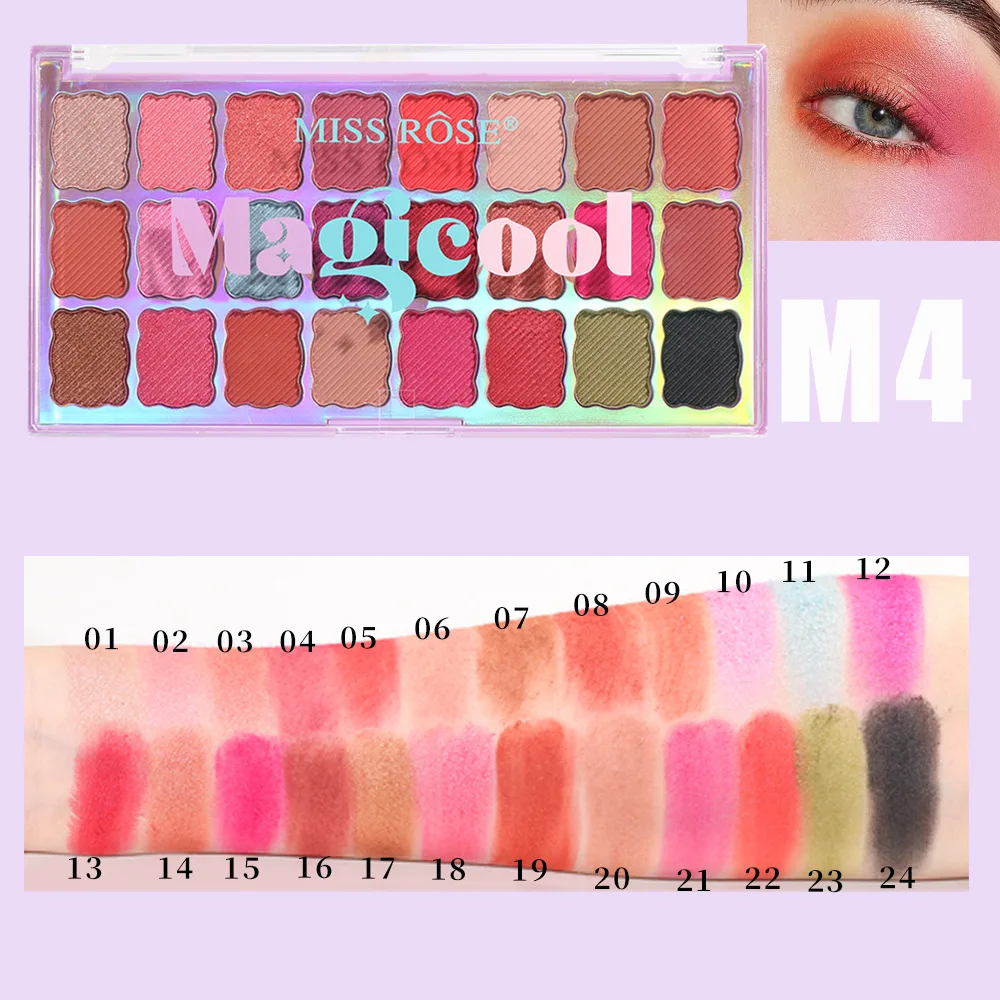 Halloween Gerookte Oogschaduwplaat Nieuwe Oogmake-Up Parelmoer Matte 24 Kleuren Oogschaduw Set Make-Up Doos Betaalbaar Studentenmeisje