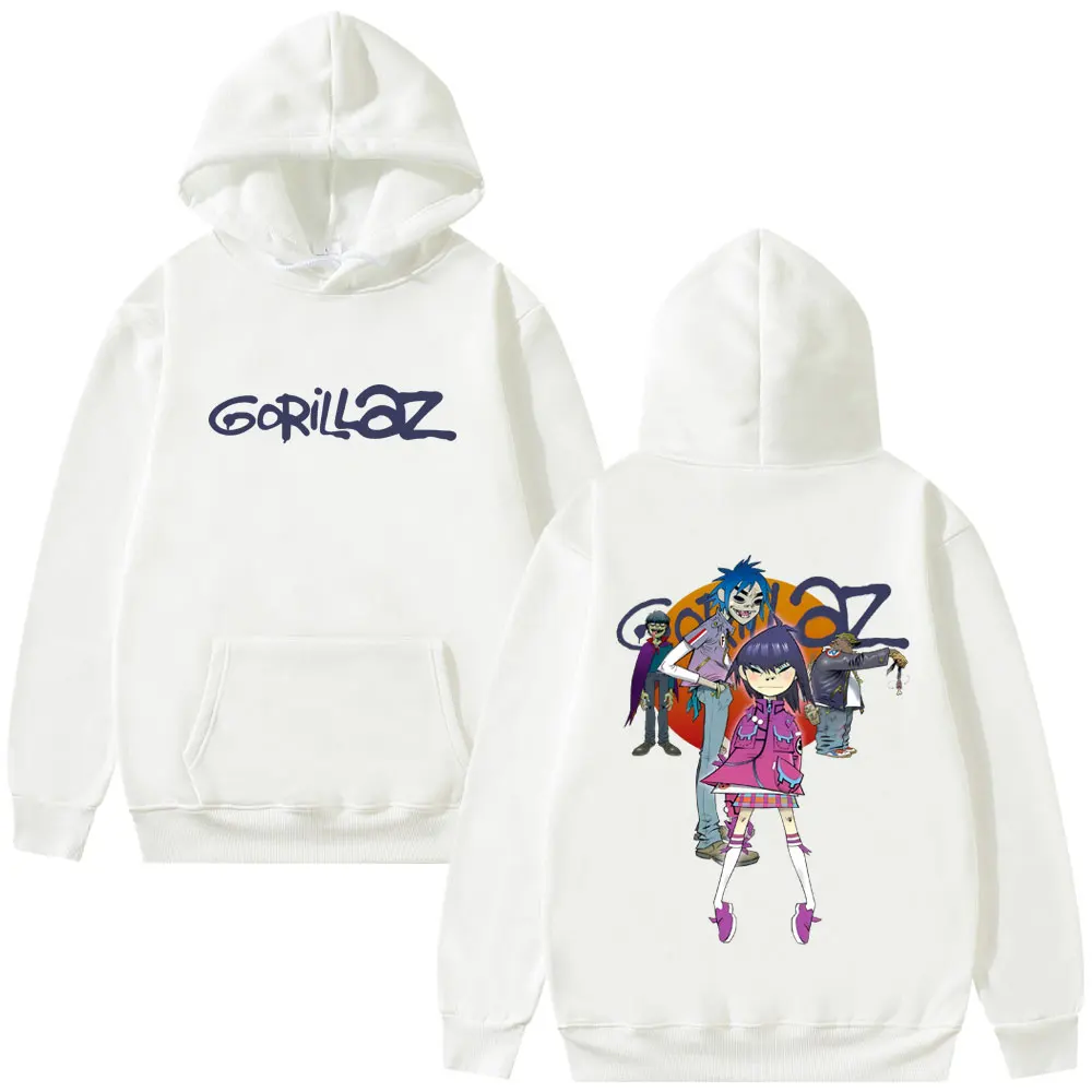Rock Band Gorillaz Graphic Hoodie Men Women Hip Hop Fashion Oversized Streetwear Unisex Casual Fleece Cotton Pullover Hoodies - Image 5