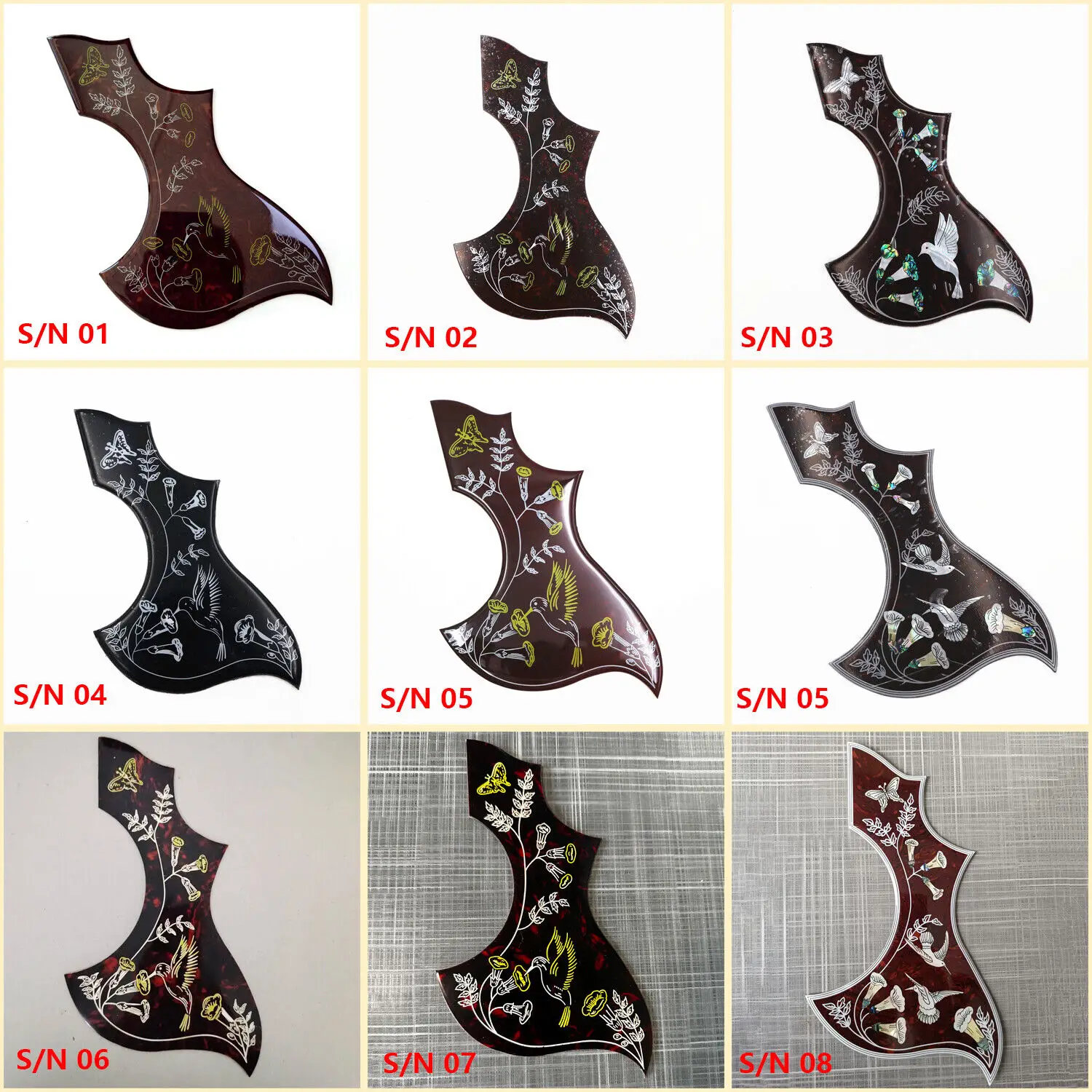 Acoustic Guitar Pickguard Hummingbird Self Adhensive Thickness 2 MM for Hummingbird or 40-43 Inch Acoustic Guitar Scratch Plate