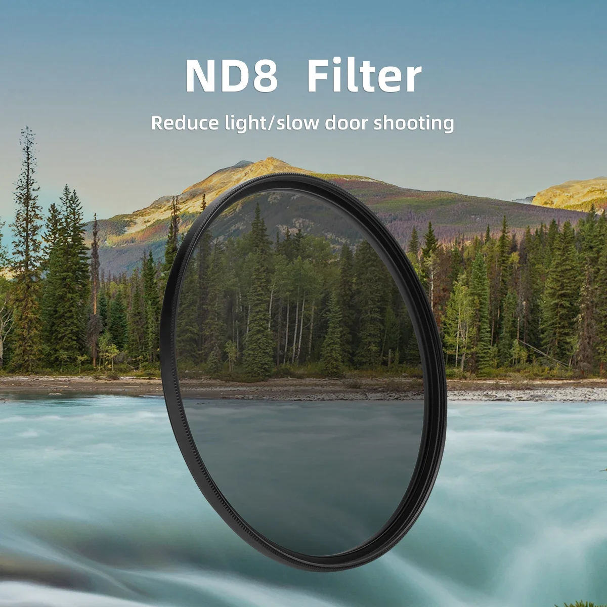 YDSY ND8/16/32 ND Filter Set 3PCS Ultra Slim 37-82mm Canon Nikon Sony DSLR Mirrorless Long Exposure Waterfall Landscape Shoot