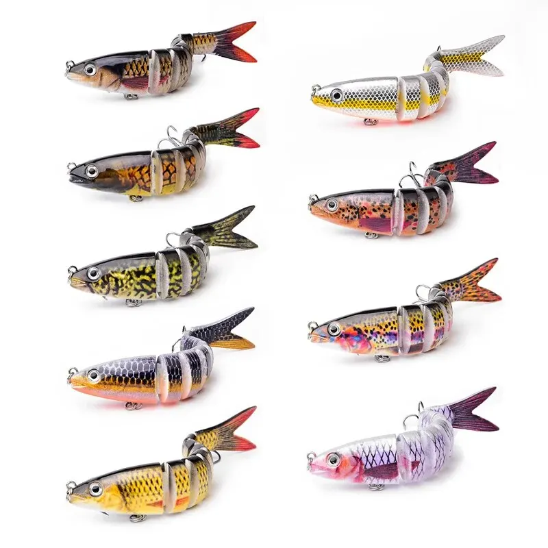 1PC 13.5cm/19g Sinking Wobblers Fishing Lures Jointed Crankbait Swimbait 8 Segment Hard Artificial Bait For Fishing Tackle Lure