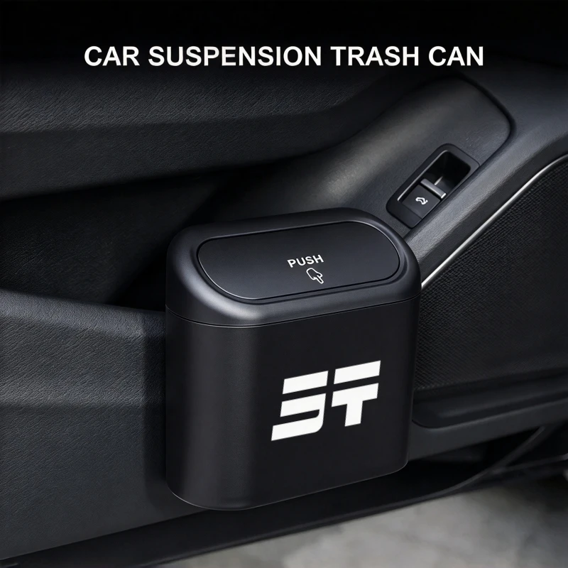 Car Door Trash Can Car Door Rubbish Holder Auto Interior Trash Box Push Open Lid For Jetour T2 X70 X70 Plus T1 X90 Dashing G700