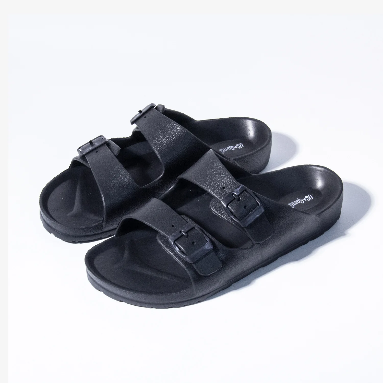 Summer Pillow Slippers for Women and Men Adjustable Double Buckle Shower Slides Cushioned Thick Sole Sandals Garden Clogs Shoes