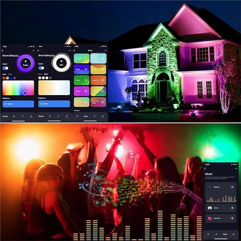 Premium-RGB LED 50W Outdoor Floodlight IP66 Waterproof Color Changing Light For Landscape Decorations