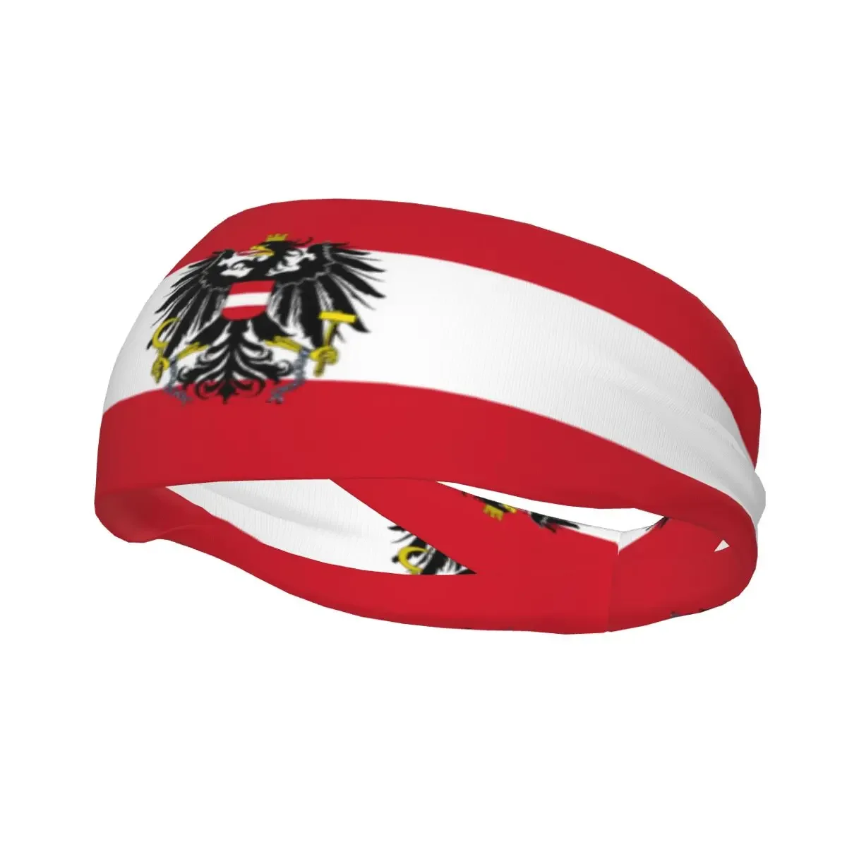 Sports Headband Portable Hair Band Flag Of Austria State Hair Wrap Brace Cycling Running Exercising Sweatband