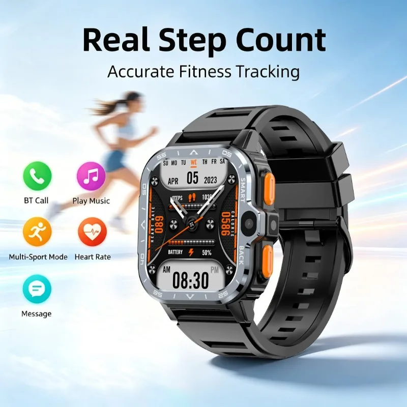 

PGD Full Netcom Smart Watch with SIM Card Slot, Dual Camera Video Call, GPS, Heart Rate & Blood Pressure Monitor