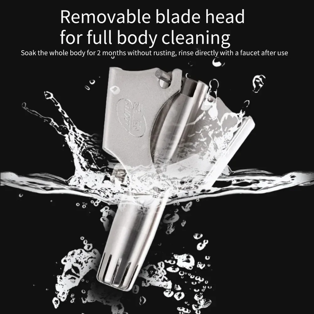 1pc Portable Washable Ear Hair Trimmer Cleaning Without Rusting Painless Nose Hair Trimming Small Men's Portable Razor Low Noise