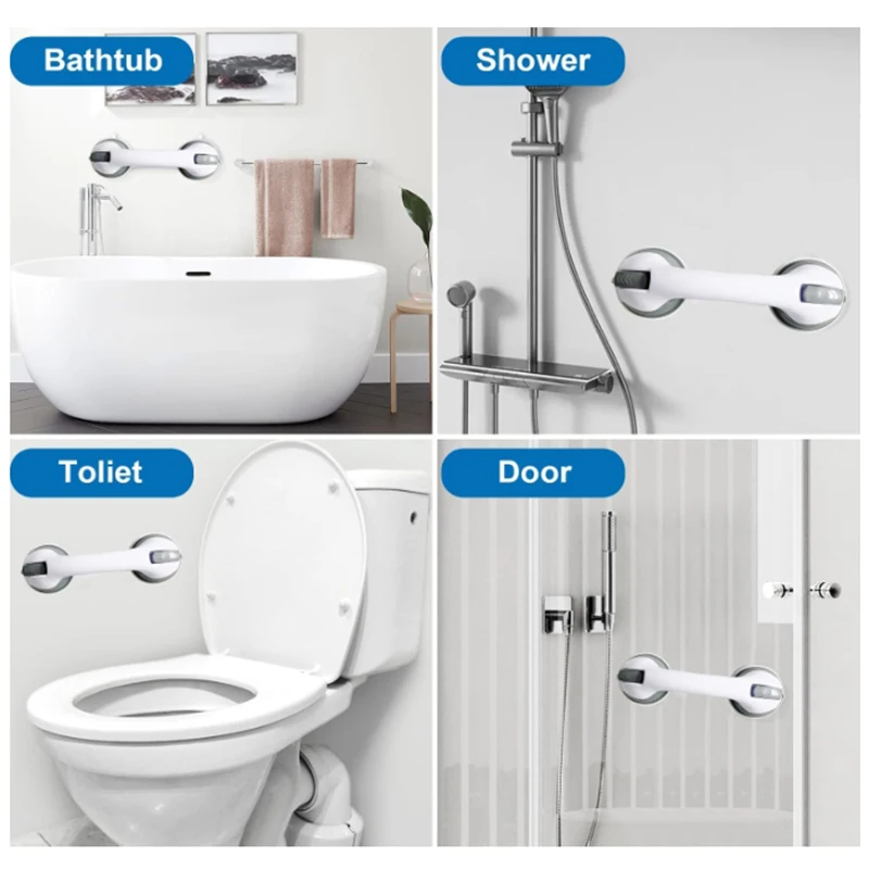 المزدوج قفل شفط كأس المضادة للانزلاق دش مقبض السلامة المرحاض مقبض إمساك للحمام دعم المسنين التوازن مساعدة مقابض