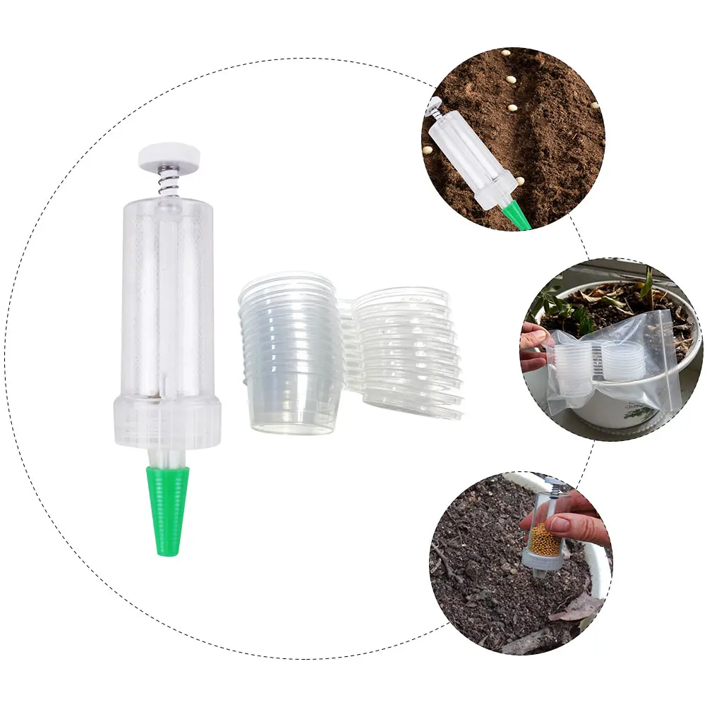 

1 Seeder Plastic Gardening Tools H held Lawn Seed Spreader Planter Dispenser Kit Small Dispenser White Box Included