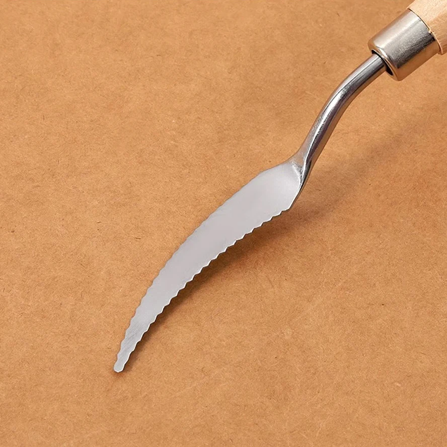 10個パレットナイフセット、ステンレス鋼スパチュラペイントナイフ、木製ハンドルペイントパレットナイフセット、油絵用