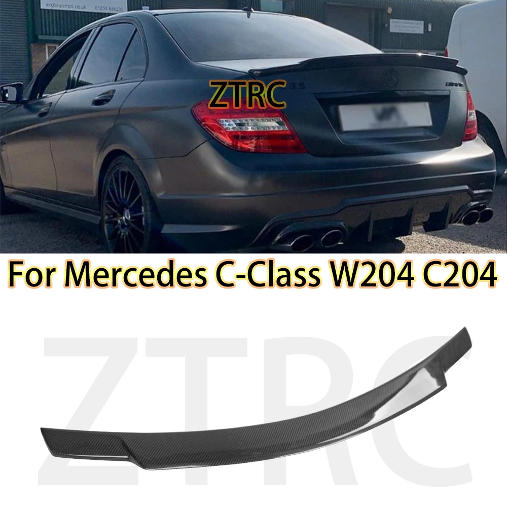 

For Mercedes-Benz C-Class W204 Sedan 4Door/C204 Coupe 2Door C74 Style Real carbon fiber Rear Spoiler Trunk wing 2007-2019