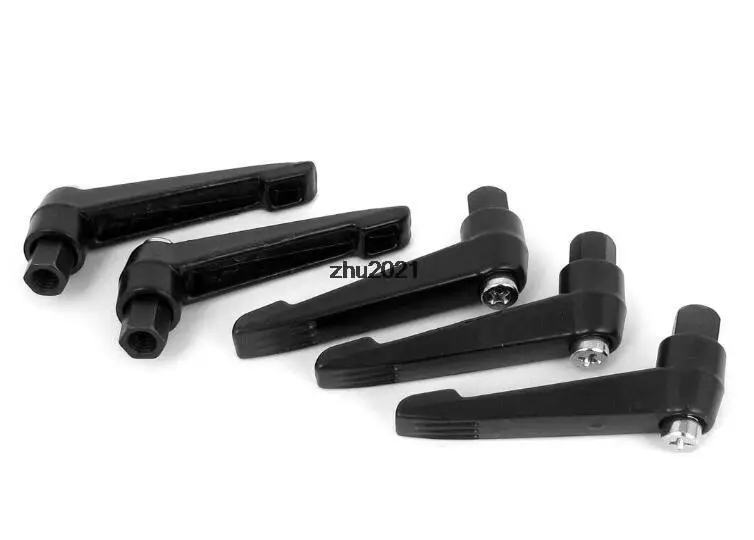 

5pcs M6 Female Thread Adjustable Handle Lever Grip Black for Machine CNC Lathe