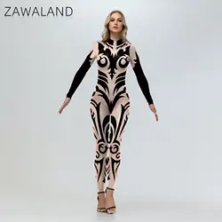Zawaland Drag Queen Zentai Bodysuit for Women Sexy Jumpsuit Carnival Purim Festival Cosplay Costume Fashion Show Party Outfit